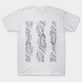Leaf Doodle Seamless Surface Pattern Design T-Shirt